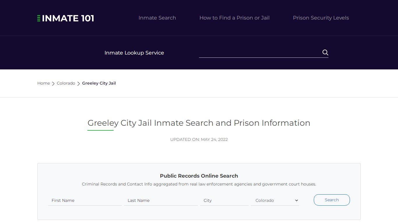 Greeley City Jail Inmate Search, Visitation, Phone no ...